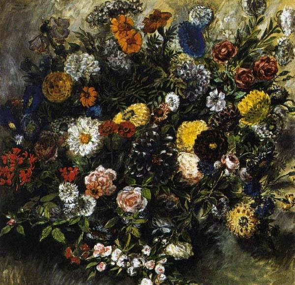 Eugene Delacroix Bouquet of Flowers